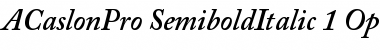 Adobe Caslon Pro Semibold Italic Font