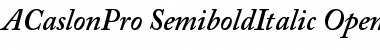 Adobe Caslon Pro Semibold Italic Font