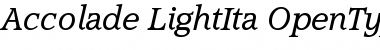 Accolade-LightIta Regular Font