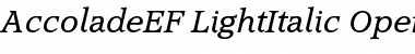 AccoladeEF LightItalic Font
