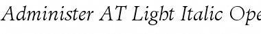 Download Administer AT Light Font