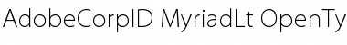 Adobe Corporate ID Myriad Light Font