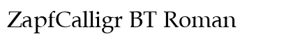 ZapfCalligr BT Roman Preview