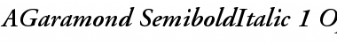 Adobe Garamond Semibold Italic Font