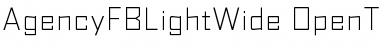 AgencyFBLightWide Regular Font