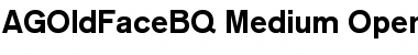 AG Old Face BQ Regular Font