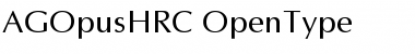 AGOpusHRC Regular Font