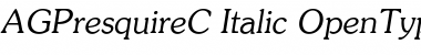 AGPresquireC Italic Font