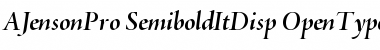 Adobe Jenson Pro Semibold Italic Display Font