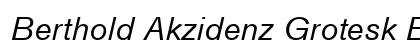 Berthold Akzidenz Grotesk BE Italic Preview