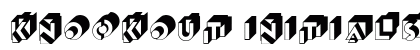 Knockout Initials Font