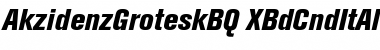 Akzidenz-Grotesk BQ Extra Bold Condensed Italic Alt Font