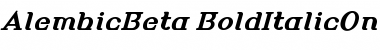 AlembicBeta-BoldItalicOne Regular Font