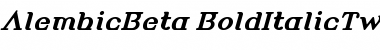 AlembicBeta-BoldItalicTwo Regular Font