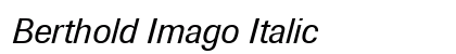 Berthold Imago Italic Preview