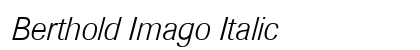 Berthold Imago Italic Preview