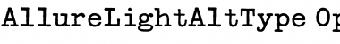 Download AllureLightAltType Font