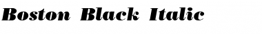 Boston Black Italic Font