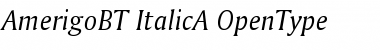 Bitstream Amerigo Italic Font