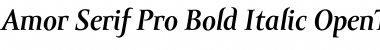 Amor Serif Pro Bold Italic Font