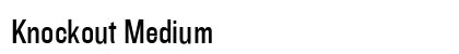 Knockout Medium Font