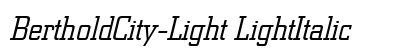 BertholdCity-Light LightItalic Preview