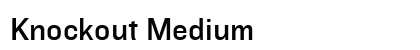 Knockout Medium Font