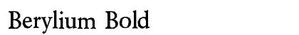 Berylium Bold preview