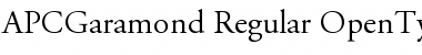 APCGaramond Regular Font