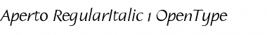 Aperto RegularItalic Font