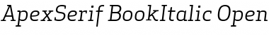 Apex Serif Book Italic Regular Font