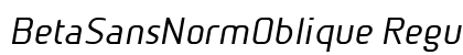 BetaSansNormOblique Regular preview