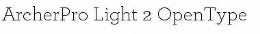 ArcherPro Light Font