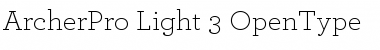 ArcherPro Light Font