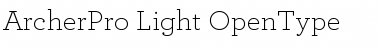 ArcherPro Light Font