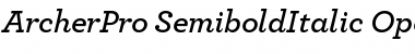 ArcherPro Semibold Italic Font