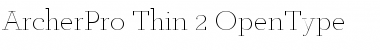 ArcherPro Thin Font