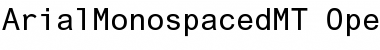 Arial Monospaced MT Regular Font