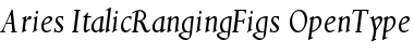 Aries ItalicRangingFigs Font