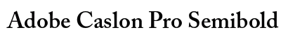 Adobe Caslon Pro Semibold Preview