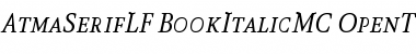 AtmaSerifLF-BookItalicMC Regular Font