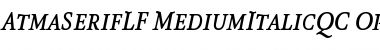 Download AtmaSerifLF-MediumItalicQC Font