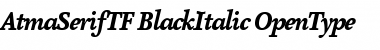 AtmaSerifTF-BlackItalic Regular Font