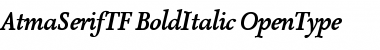 AtmaSerifTF-BoldItalic Regular Font