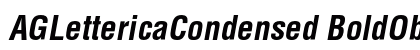 AGLettericaCondensed BoldOblique Preview