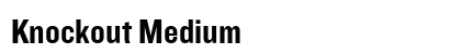 Knockout Medium Font