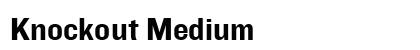 Knockout Medium Font