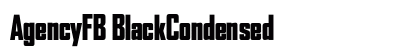 AgencyFB BlackCondensed Preview