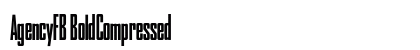 AgencyFB BoldCompressed Preview
