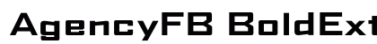 AgencyFB BoldExtended Preview